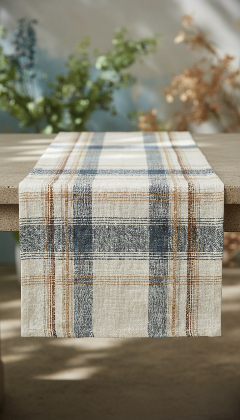 Vintage Pressed Linen Table Runner